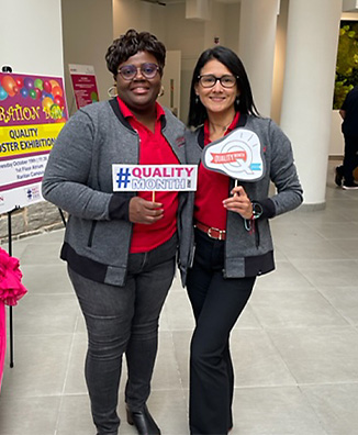 Judith Boateng and Katherine Buitrago participate in Quality Month from our Raritan, New Jersey site. (photo)
